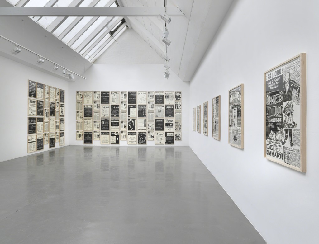 Fernando Bryce, installation view at Galerie Barbara Thumm, Berlin, 2018, Photo: Jens Ziehe Fernando Bryce, installation view at Galerie Barbara Thumm, Berlin, 2018, Photo: Jens Ziehe
