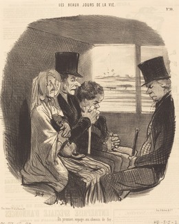 Honoré Daumier, ‘Un Premier voyage en chemin de fer’, 1846, National Gallery of Art, Washington, D.C.