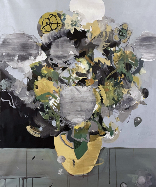 Elías Peña Salvador, ‘Sunflowers’, 2020, Painting, Acrylic and Oil on Canvas, Contemporary by Angela Li
