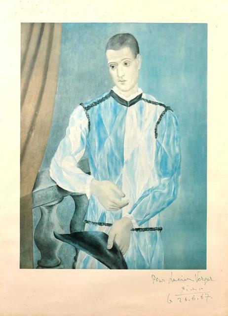Pablo Picasso, ‘Picasso (after) - Harlequin, from The Barcelona Suite - Handsigned Lithograph’, 1966, Galerie Philia