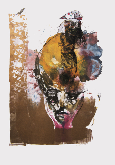 Frank David Valdés, ‘The romance’, 2018, Painting, Mixed media on paper, ArteMorfosis - Cuban Art Platform