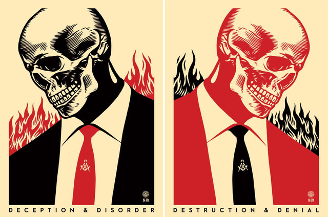Shepard Fairey (OBEY), ‘destruction & denial set’, 2015, Rudolf Budja Gallery