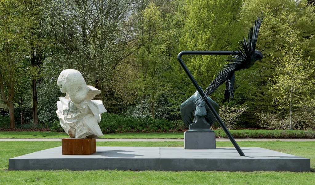 Installation view CLUSTER exhibition, Swarm, Middelheim Museum, 2016
Photo: Dirk Leemans. (from left to right)Peter Rogiers, The Governess (remastered), 2009-2016 - Courtesy Tim Van Laere Gallery, Antwerp
Josue Dupon, Condor, 1908-1909 - Collection Middelheim Museum, Antwerp
Peter Rogiers, The Strike, 2016 - Courtesy Tim Van Laere Gallery, Antwerp Installation view CLUSTER exhibition, Swarm, Middelheim Museum, 2016
Photo: Dirk Leemans. (from left to right)Peter Rogiers, The Governess (remastered), 2009-2016 - Courtesy Tim Van Laere Gallery, Antwerp
Josue Dupon, Condor, 1908-1909 - Collection Middelheim Museum, Antwerp
Peter Rogiers, The Strike, 2016 - Courtesy Tim Van Laere Gallery, Antwerp