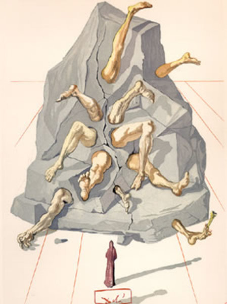 Salvador Dalí, ‘Inferno Canto 19: The Simonists from The Divine Comedy’, 1960, Print, Woodblock on paper, New River Fine Art