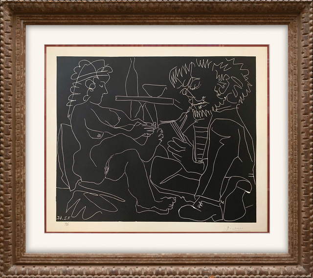 Pablo Picasso, ‘Peintre dessinant et modèle nu au chapeau. (Painter Sketching and His Nude Model in a Hat.)’, 1965, Peter Harrington Gallery