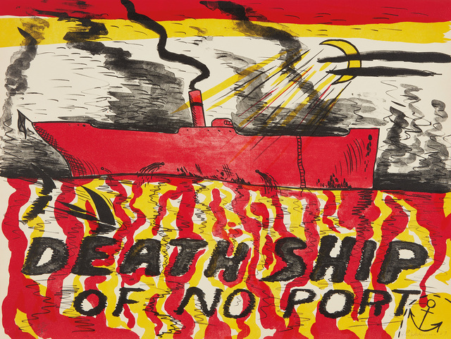 H.C. Westermann, ‘Death Ship of No Port (Deathship of No Port, Red Deathship)’, 1967, Print, Lithograph in colors, on Arches paper, the full sheet., Phillips
