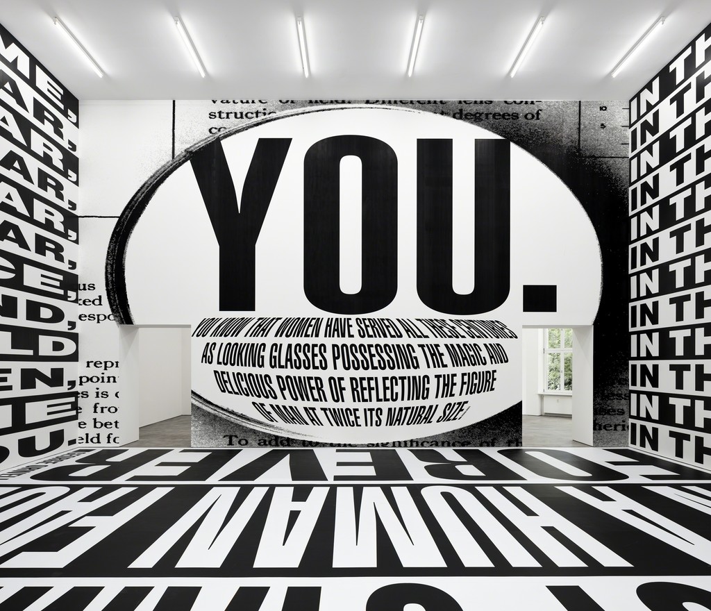 Installation view, Barbara Kruger, 'Forever', Sprüth Magers, Berlin, September 16 - December 22, 2017; Photography by Timo Ohler Installation view, Barbara Kruger, 'Forever', Sprüth Magers, Berlin, September 16 - December 22, 2017; Photography by Timo Ohler