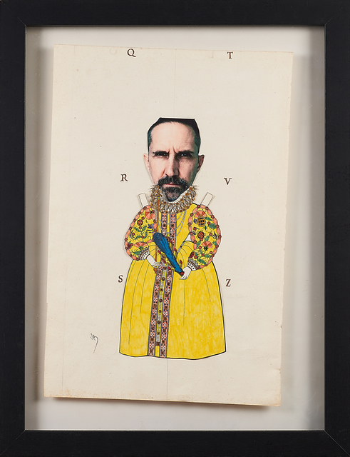 Varujan Boghosian, ‘King Elizabeth’, ca. 2010, Collage of cut paper and ink, Rago/Wright