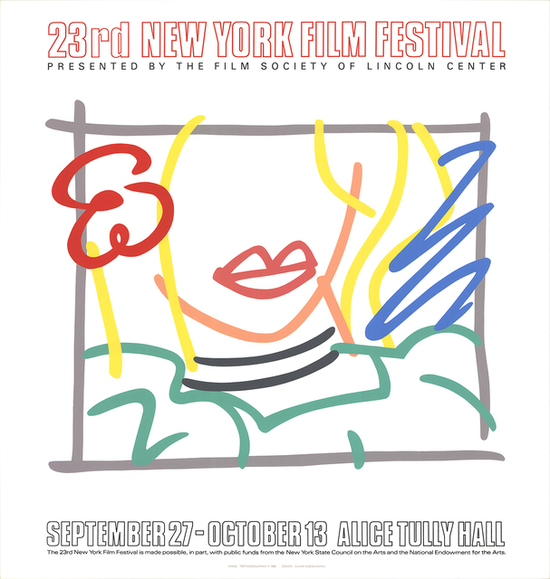 Tom Wesselmann, ‘Monica, 23rd New York Film Festival’, 1985, Ephemera or Merchandise, Silkscreen, ArtWise