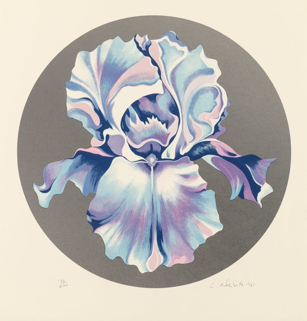 Lowell Nesbitt, ‘Iris on Silver’, 1981, Print, Screenprint in colors on paper, Heritage Auctions