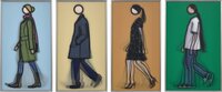 Sian Walking; Jeremy Walking in Coat; Verity Walking; and Kris Walking (C. 147-150)