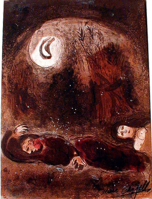 Marc Chagall, ‘Ruth at the Feet of Boaz’, 1960, Print, Lithograph, Galerie d'Orsay