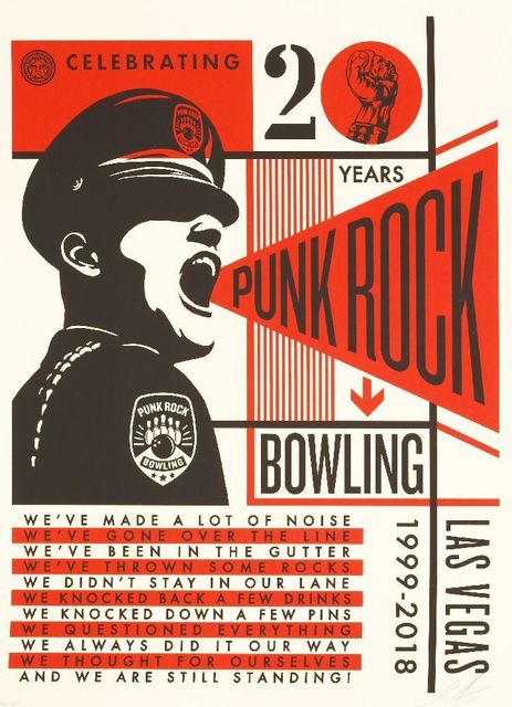Shepard Fairey (OBEY), ‘PUNK ROCK BOWLING’, 2018, Sworders