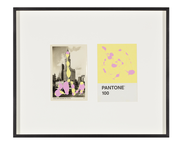 Tacita Dean, ‘Pantone Pair (100)’, 2020, Painting, Found Pantone card paired with postcard from the artist's collection, monoprinted and framed to the artist's specifications, Gemini G.E.L. at Joni Moisant Weyl