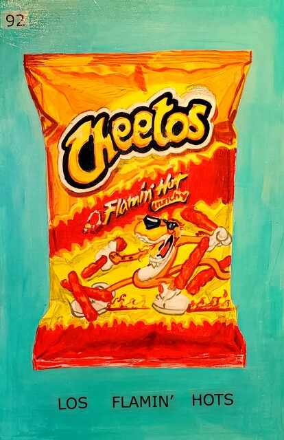 A5 Art Print Cheetos Flamin Hot Junk Food Packaging 