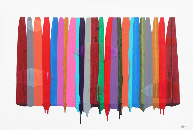 Raul de la Torre, ‘Fils | Colors CCXLIII’, 2015, Painting, Mixed Media, Acrylic, Thread on Canvas, Artspace Warehouse