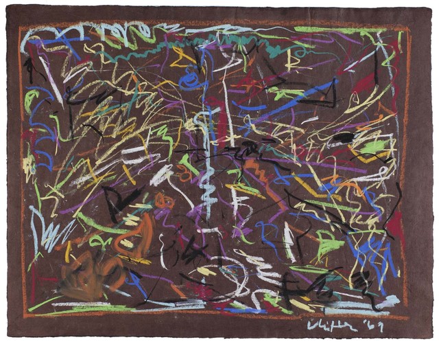 Jack Whitten, ‘Untitled’, 1969, Drawing, Collage or other Work on Paper, Pastel on brown paper, Michael Rosenfeld Gallery