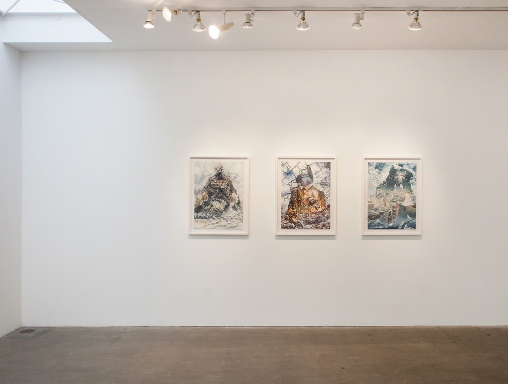 Chad Robertson, Left to Right: "Untitled, #32, Untitled #35, Untitled #36", 2014, oil on paper, 30 x 22 inches each Chad Robertson, Left to Right: "Untitled, #32, Untitled #35, Untitled #36", 2014, oil on paper, 30 x 22 inches each