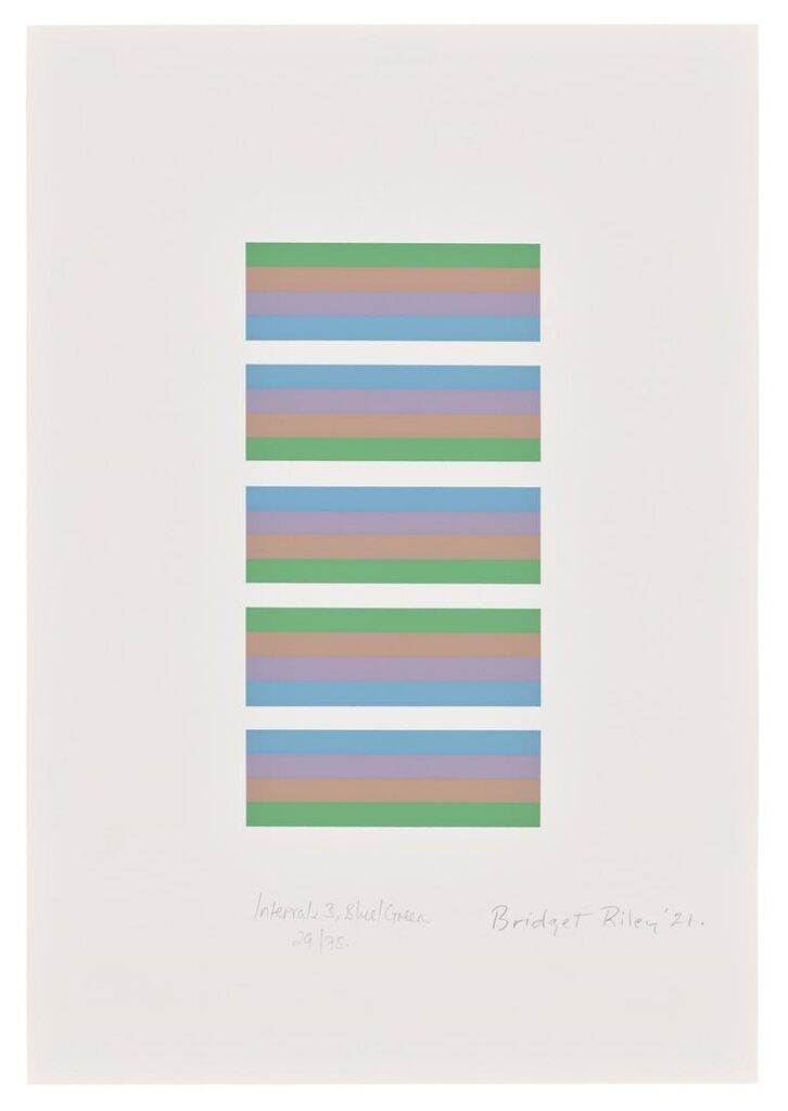 Bridget Riley - Intervals 3, Blue/Green