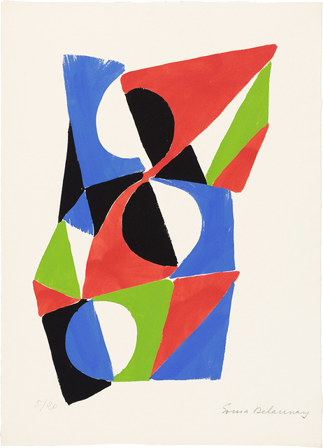 Sonia Delaunay, ‘Les Illuminations’, 1973, Print, Color pochoirs, on wove paper, Doyle