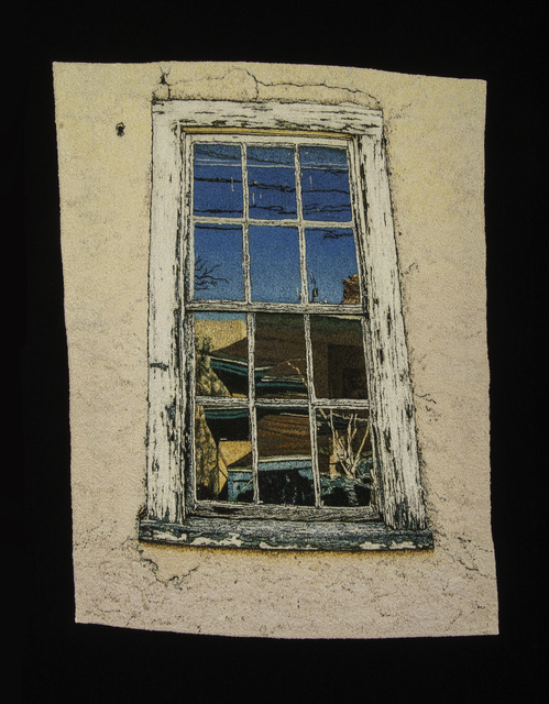 Carol Shinn, ‘Window Reflections’, 2016, Textile Arts, Embroidery, framed, Duane Reed Gallery