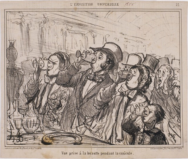 Honoré Daumier, ‘L'Exposition Universelle: Vue prise à la buvette pendant la canicule ’, 1855, Phillips Collection