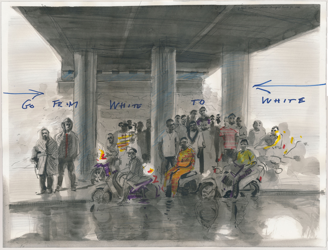 David Claerbout, ‘Oil workers (from white to white)’, 2013, Micheline Szwajcer