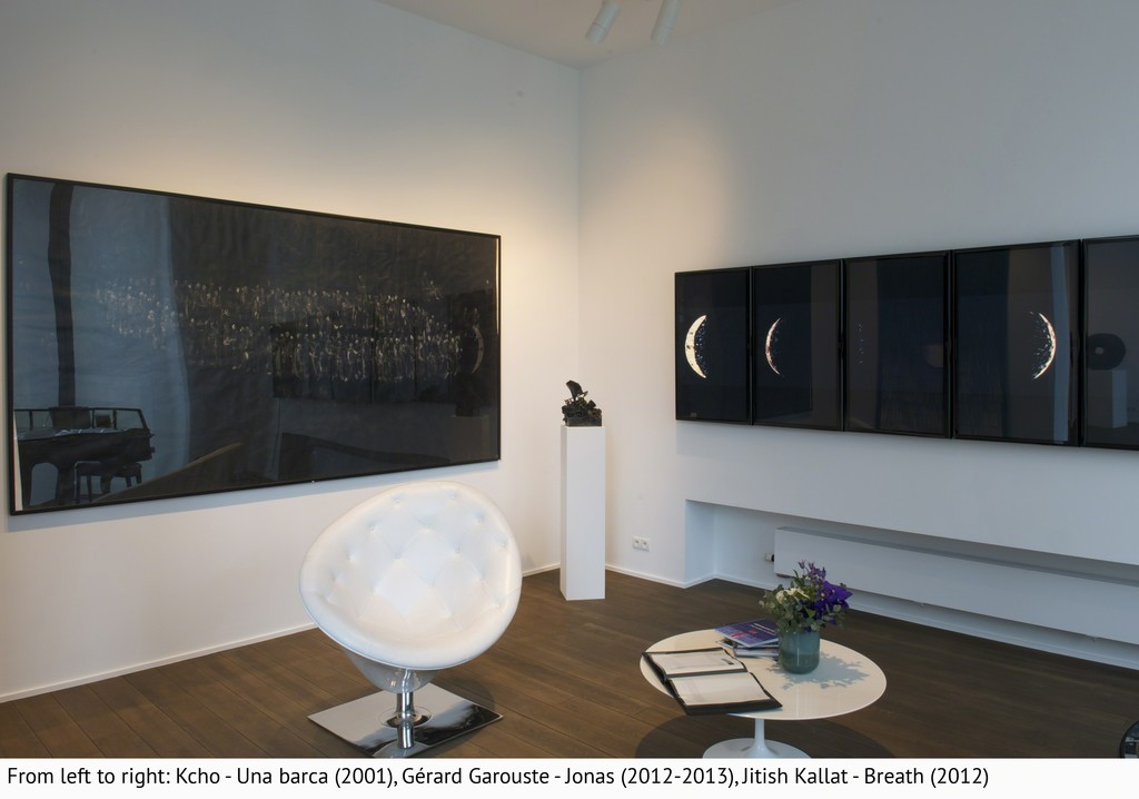 KCHO, Una barca (2001); Gérard Garouste, Jonas (2012-2013); Jitish Kallat, Breath (2012) KCHO, Una barca (2001); Gérard Garouste, Jonas (2012-2013); Jitish Kallat, Breath (2012)