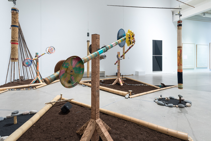 The Freedom Principle: Experiments in Art and Music, 1965 to Now, installation view, Institute of Contemporary Art, University of Pennsylvania. Photo: Constance Mensh. The Freedom Principle: Experiments in Art and Music, 1965 to Now, installation view, Institute of Contemporary Art, University of Pennsylvania. Photo: Constance Mensh.