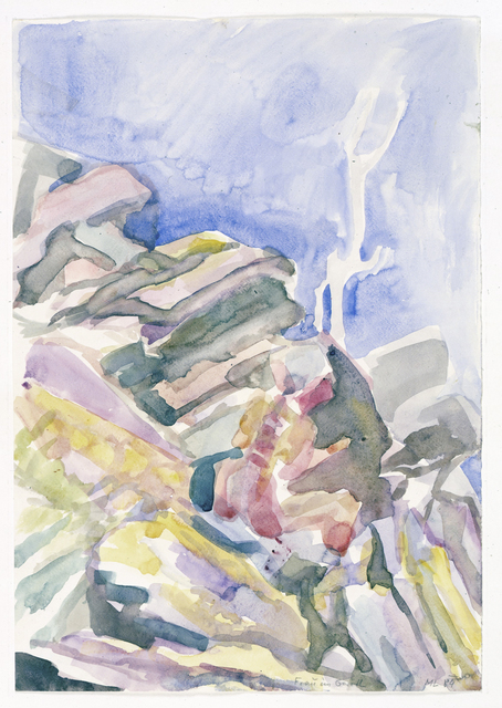 Maria Lassnig, ‘Frau im Geroll’, 1984, Painting, Watercolor on paper, Artsy x Rago/Wright