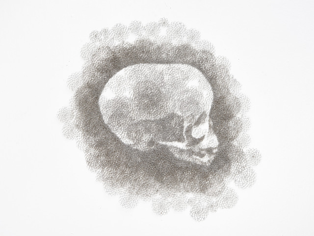 Walter Oltmann, ‘Infant Skull I’, 2015, Sculpture, Woven 1mm aluminium wire, Goodman Gallery