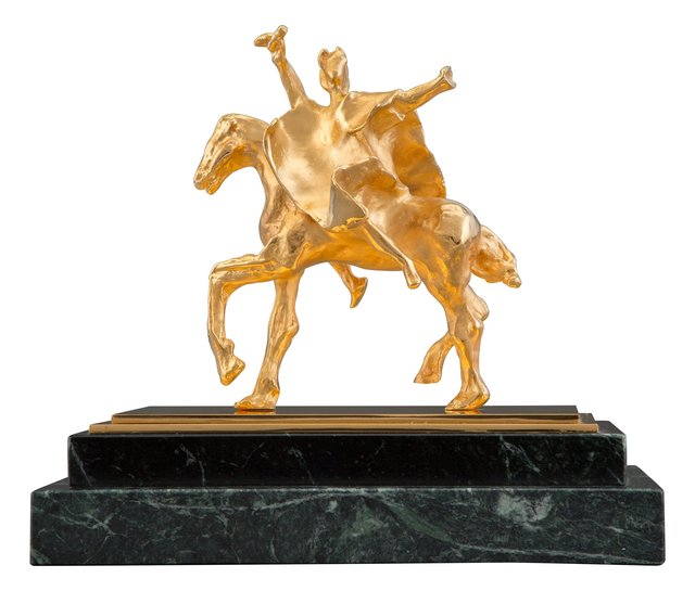 Salvador Dalí, ‘Trajan Horse’, 1981, Sculpture, Bronze with gold patina, Heritage Auctions