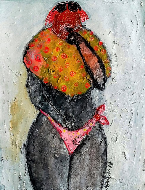 Bob-nosa, ‘Old feelings ’, 2017, Painting, Acrylic on textured paper, Out of Africa Gallery