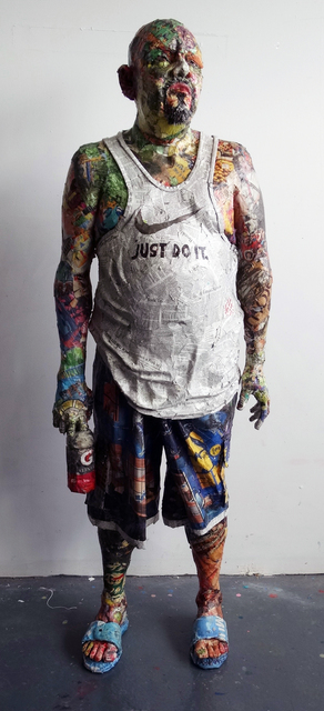 Will Kurtz, ‘Just Do It’, 2017, Sculpture, Wood, wire, newspaper, magazines, glue, tape, matte medium and UV matte varnish, Kim Foster Gallery