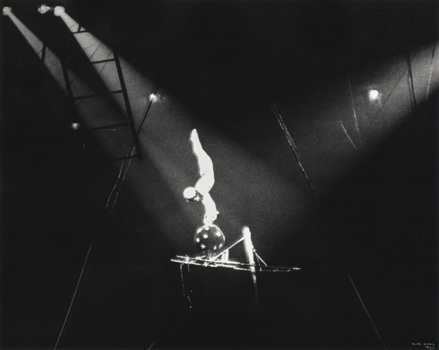 Ilse Bing, ‘Circus Acrobat on Black Ball, New York’, 1936, Robert Klein Gallery