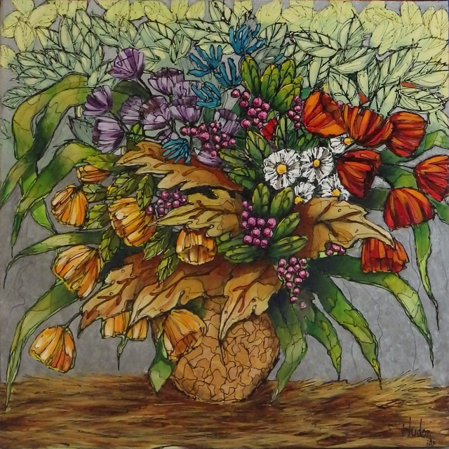 Jean Jacques Hudon, ‘Symphonie pour Fleurs IV’, Painting, Acrylic, Galleria Dante