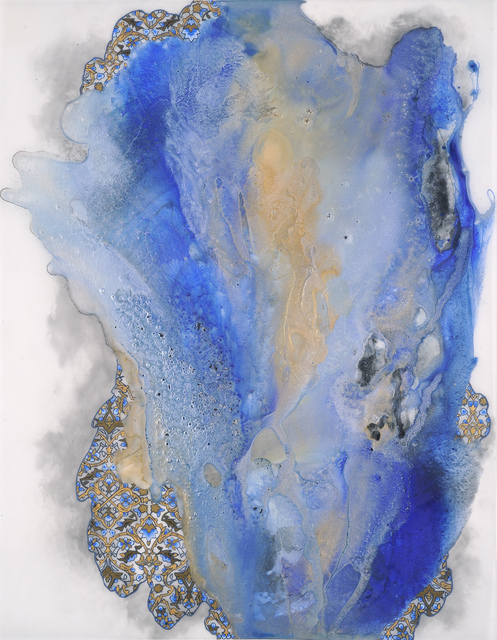 Hedieh Javanshir Ilchi, ‘Ashen lands and blue skies 2’, 2019, Drawing, Collage or other Work on Paper, Acrylic and Graphite on Mylar, Hemphill Artworks