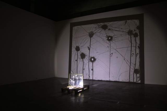 Sergey Rozhin, ‘Dandelions’, 2014, Sculpture, Palette, glass, white marker, MONEV Contemporary