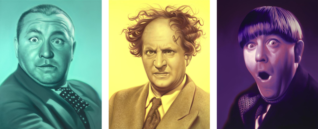Doug Bloodworth, ‘Curly, Larry, Moe (triptych)’, 2015, Painting, Oil on canvas, Anthony Brunelli Fine Arts