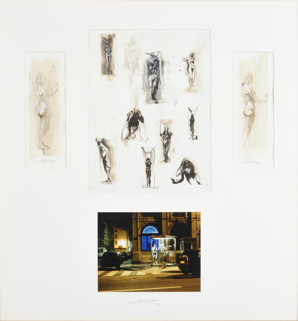 Ernest Pignon-Ernest, ‘PIGNON ERNEST (Français, né en 1942) Composition N°45’, 1996, Drawing, Collage or other Work on Paper, China ink drawing and photography on cardboard, DIGARD AUCTION