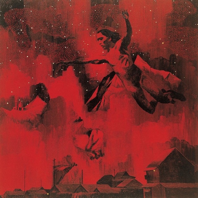 Tadanori Yokoo, ‘Man Flying into the Stars’, 1996, Painting, Acrylic on canvas, SCAI The Bathhouse