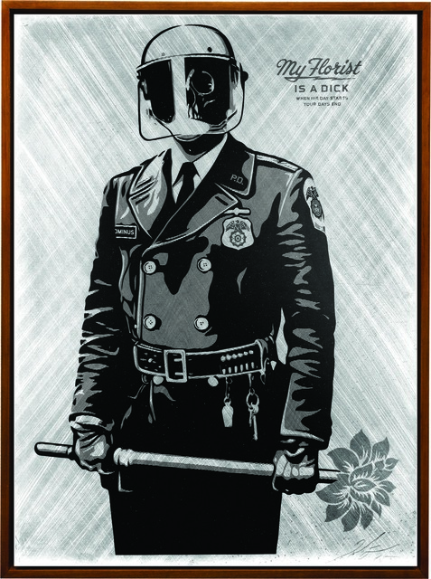 Shepard Fairey (OBEY), ‘My Florist is a Dick’, 2015, Underdogs Gallery