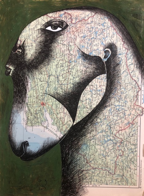 Soad Abdel Rassoul, ‘Untitled Untitled ’, 2019, Drawing, Collage or other Work on Paper, Mixed media on paper, Mashrabia Gallery of Contemporary Art