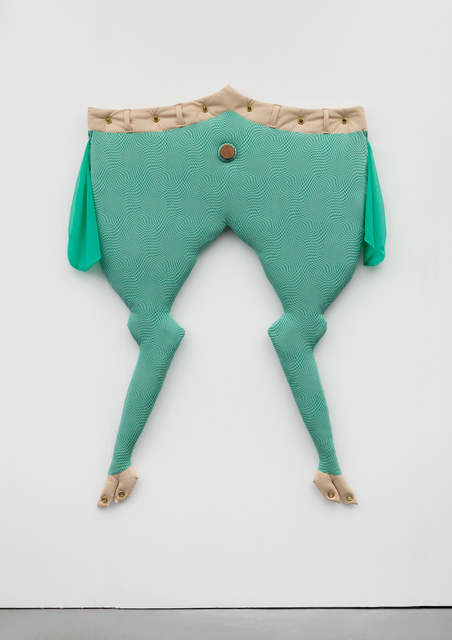 Rose Nestler, ‘Leggings for a Satyr’, 2019, Textile Arts, Spandex, thread, batting, grommets & wood, PUBLIC Gallery