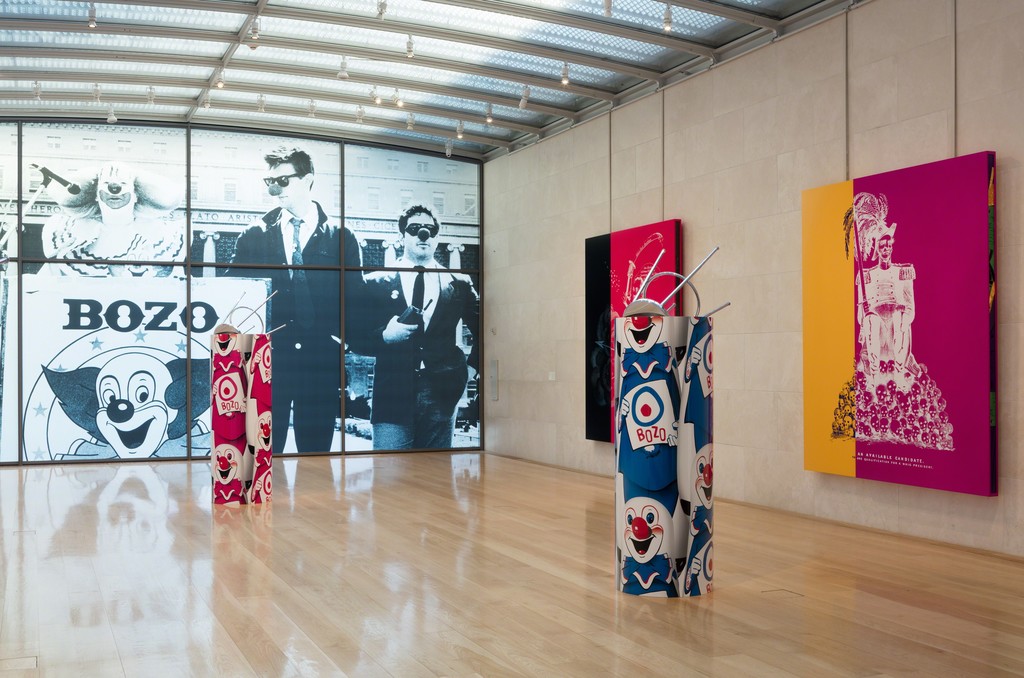 Installation view, Kathryn Andrews: Run for President, Nasher Sculpture Center, September 10, 2016 - January 08, 2017. Photo: Kevin Todora. Installation view, Kathryn Andrews: Run for President, Nasher Sculpture Center, September 10, 2016 - January 08, 2017. Photo: Kevin Todora.