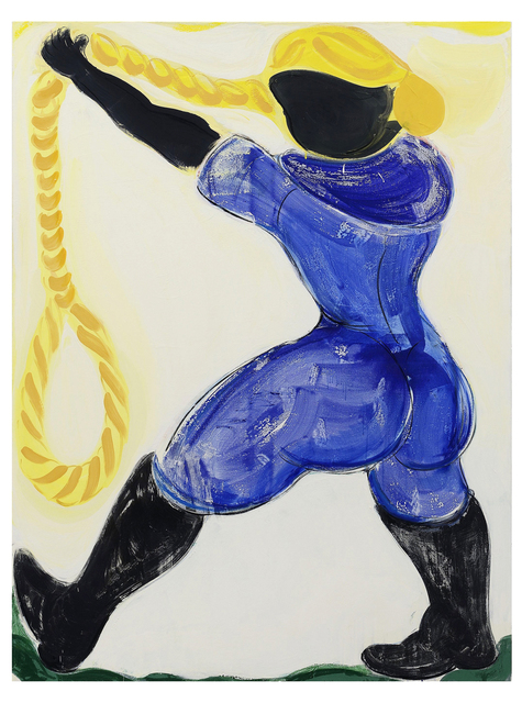 Grant Foster, ‘Beside the Boot the Truncheon Rests ’, 2016, Painting, Charcoal, pigment glue, oil on canvas, Lychee One