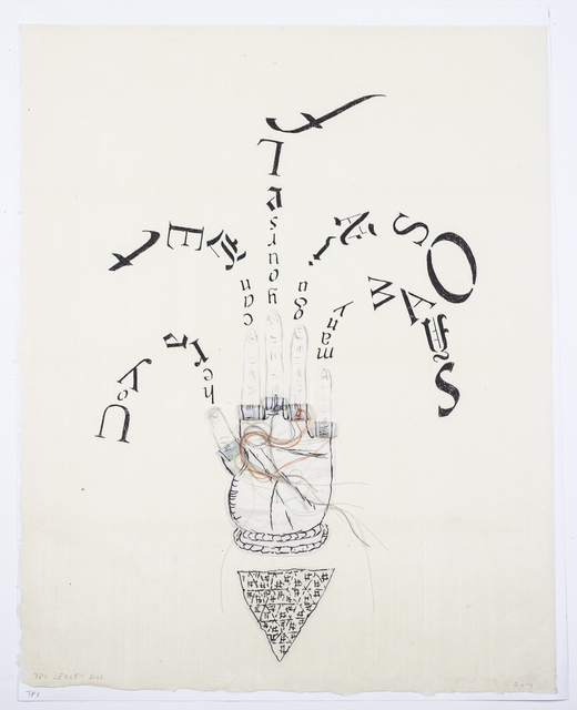 Lesley Dill, ‘Fingertip Scroll’, 2013, CITYarts: Benefit Auction 2019