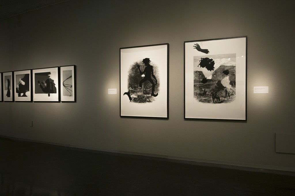 Installation view of "Emancipating the Past: Kara Walker's Tales of Slavery and Power" at Bellevue Arts Museum, Bellevue (2016) Courtesy of Bellevue Arts Museum Installation view of "Emancipating the Past: Kara Walker's Tales of Slavery and Power" at Bellevue Arts Museum, Bellevue (2016) Courtesy of Bellevue Arts Museum