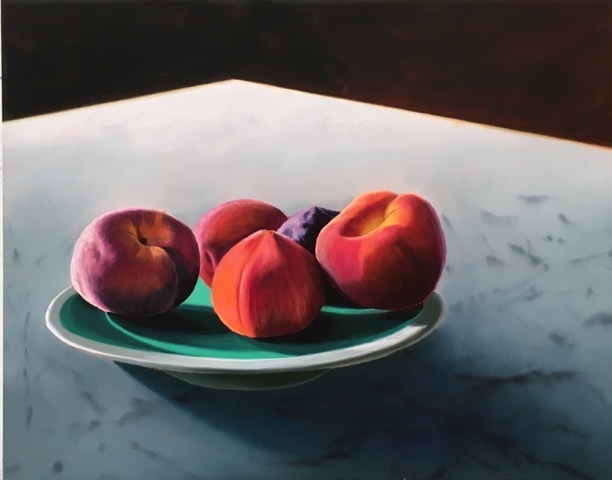 Bruce Cohen, ‘Peaches’, 2019, Painting, Oil on panel, Berggruen Gallery