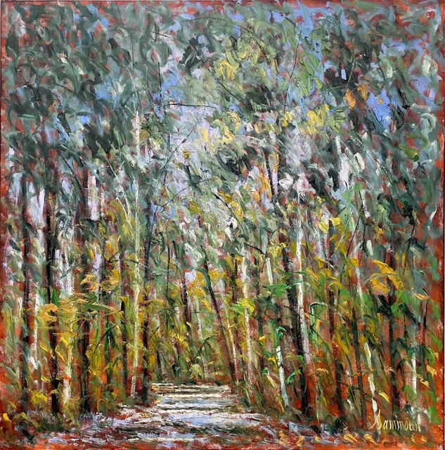 Samir Sammoun, ‘The Green Forest Park Rhone’, 2020, Painting, Oil on Canvas, Galerie d'Orsay